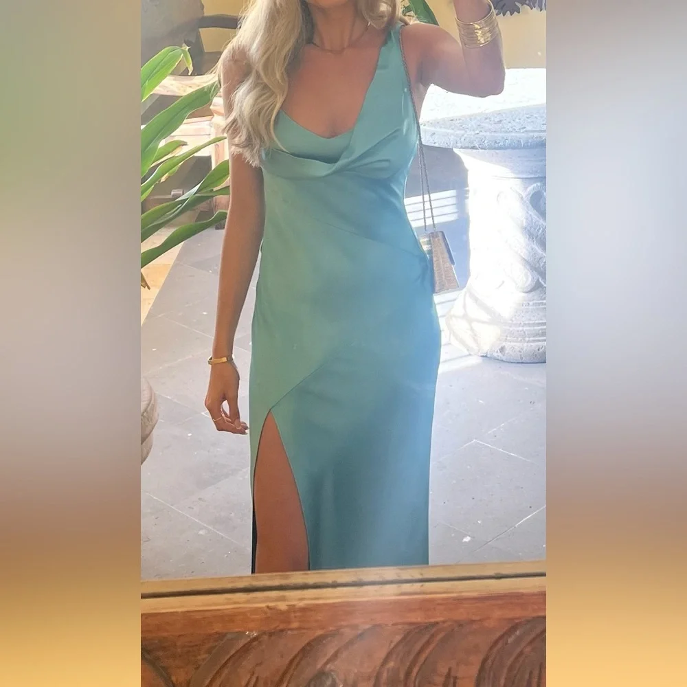 NICHOLAS Finley Dress - Size 0 Aqua Blue - Picture 2 of 2